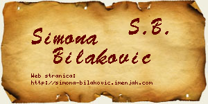Simona Bilaković vizit kartica